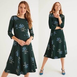 Boden Nancy Floral Ponte Dress Midnight Garden 10